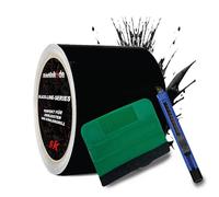 1A Style Sticker Blackline-Serie Zierleisten Folie zum Folieren von Auto Chromleisten Frontgrill 10M Selbstklebend (Schwarz Matt, 70mm Bundle)