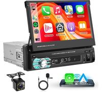 1Din 7" Bildschirm Autoradio Apple Carplay Bluetooth Touchscreen Rückfahrkamera