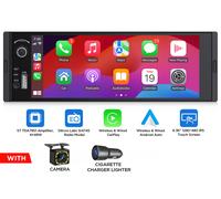 1DIN Autoradio mit CarPlay Android Auto Wireless 6,36" IPS Screen BT5.3 inkl Cam