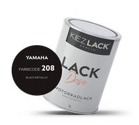 1K Motorradlack Basislack Lackdose Yamaha 208 BLACK METALLIC