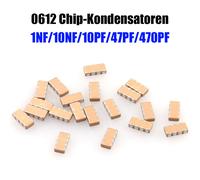 1nF 10nF 47pF 10pF 470pF 0612 SMD Kondensator Array Chip ±10% ±5% 50V 10/50 STK