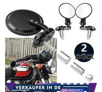 1Paar Fahrradspiegel Motorrad Rückspiegel Spiegel Motorrad CNC Rund 7/8" Schwarz