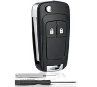 1pcs Autoschlüssel Gehäuse Auto Schlüsselgehäuse für Opel/Vauxhall Insignia Astra J Meriva Zafira Corsa Mokka Karl Cascada Adam, 2 Tasten Ersatz Autoschlüssel Gehäuse für Funkschlüssel Klappschlüssel