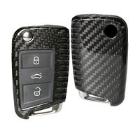 1pcs Kohlefaser Autoschlüssel Auto-Fernschlüsselfall für VW Golf 7 MK7 Skoda