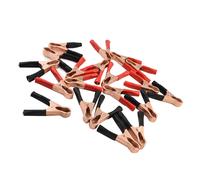 1Satz 80mm 50A Rot Schwarz Auto Krokodilklemmen Test Kabel Clip Krokodil Klemme