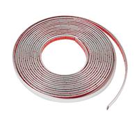 1x 12Mm 4.9m Auto Stoßstange Leiste Selbstklebend Hell Silber Chrom Zierleisten