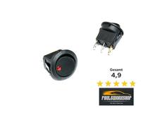 1x 12V 240/250V Kfz Einbauschalter Kipp Schalter Wippschalter 10A Beleuchtet Rot