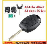 1x 433MHz 4D63 Funkschlüssel Für Ford Fiesta MK6 02-08 Auto Schlüssel