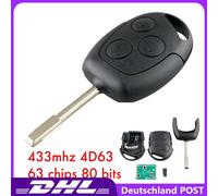 1x 433MHz Funkschlüssel Schlüssel Für Ford Fiesta MK6 02-08 Funk Schlüssel 4D63