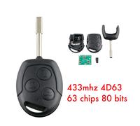 1x 4D63 Funk Schlüssel Funkschlüssel Schlüssel Auto Für Ford Fiesta MK6 02-08