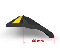 1x 60mm Kotflügelverbreiterung passend für Ford Ranger uni Gummi spritzschutz