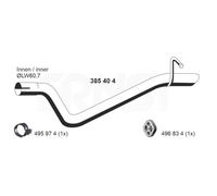 ERNST Abgasrohr hinten für MERCEDES-BENZ 385404