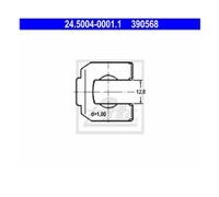 ATE Halter, Bremsschlauch für FIAT MAGIRUS-DEUTZ DAF VAUXHALL MERCEDES-BENZ MAN VAG OPEL 0004280173 116374 113611715A 24.5004-0001.1