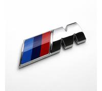 1x BMW M Embleme Logo Aufkleber Silber Kotflügel 29x 88mm NEU für BMW