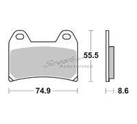 1x Brembo Bremsbelagsatz vorne für Moto Guzzi V 9 Moto-Morini 11 1-2 | 419454
