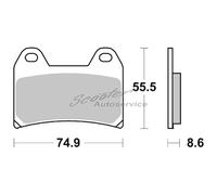 1x Brembo Bremsbelagsatz vorne für Moto-Morini Corsaro Sport | 381284