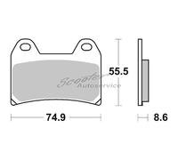 1x Brembo Bremsbelagsatz vorne für Victory Motorcycles Kingpin Vegas | 588902