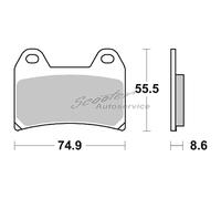 1x Brembo Bremsbelagsatz vorne für Zero | 896033