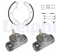 Delphi Bremsbackensatz KP894 hinten rechts/links vormontiert 17,5 mm für Renault