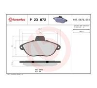 1x Bremsbelagsatz, Scheibenbremse BREMBO P 23 072 passend für ALFA ROMEO FIAT