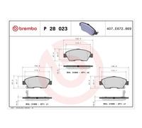 1x Brembo Bremsbelagsatz u.a. für Honda City 5 1.5 Civic 5 1.6 EH9 1.6 6 1.6 1.6