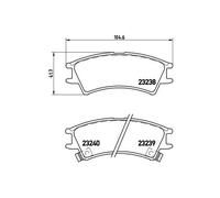 1x Bremsbelagsatz, Scheibenbremse BREMBO P 30 011 passend für HYUNDAI