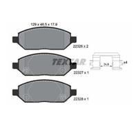1x Bremsbelagsatz, Scheibenbremse TEXTAR 2232601 passend für OPEL VAUXHALL