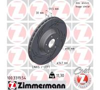 Zimmermann 100.3319.54 Bremsscheibe für AUDI A6 C6 4F2 4F5 4FH