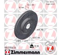 1x Bremsscheibe BLACK Z ZIMMERMANN 100.3356.54 für A4 AUDI 8K2 A5 PORSCHE B8 8K5