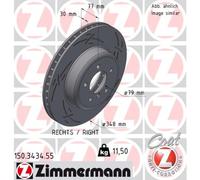 ZIMMERMANN Bremsscheibe 150.3434.55 für BMW