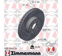 Bremsscheibe Vorderachse links Zimmermann 400.3664.54