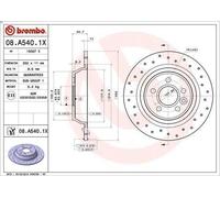 1X Bremsscheibe BREMBO 08.A540.1X FORD KUGA I 2 2008-2012