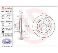 BREMBO Bremsscheibe hinten rechts links voll 284mm für HYUNDAI KIA 08.F358.11