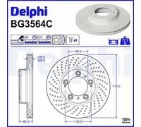 1x Bremsscheibe DELPHI BG3564C für PORSCHE 911 997 996 BOXSTER 987 Targa 986 991