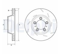 1x Bremsscheibe DELPHI BG9165C passend für PORSCHE