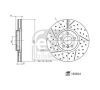 1x Bremsscheibe FEBI BILSTEIN 185854 passend für MINI