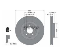 1x Bremsscheibe TEXTAR 92242905 passend für LEYLAND IME KAROSA HYUNDAI KIA