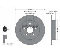 1X Bremsscheibe TEXTAR 92301403 LEXUS NX (_Z1_) 2 2014-