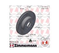 ZIMMERMANN Bremsscheibe 150.3434.55 für BMW