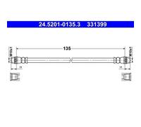 1x Bremsschlauch ATE 24.5201-0135.3 passend für RENAULT