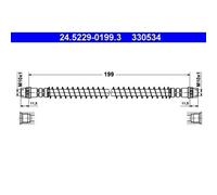 1x Bremsschlauch ATE 24.5229-0199.3 passend für CITROËN PEUGEOT