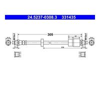 Bremsschlauch ATE 24.5237-0308.3
