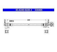 ATE 83.6240-0220.3 Brake Hose for BMW