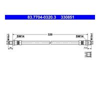 Bremsschlauch ATE 83.7704-0320.3
