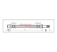 Flexibler Bremsschlauch 4110048 METZGER für BMW 5