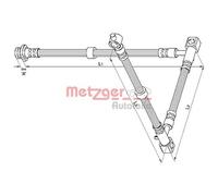 METZGER Bremsschlauch 4110394 für NISSAN, Vorderachse rechts