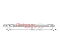 1x Bremsschlauch METZGER 4110996 passend für MINI
