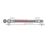 1x Bremsschlauch METZGER 4114082 passend für MERCEDES-BENZ