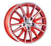 CMS C23 diamond red gloss 6x15" ET31 LK4 100 ML 60.1 Alufelgen 15 Zoll