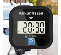 1X Elektronische Auto Parkscheibe Parkuhr Digital Schwarz mit KBA Zulassung DE